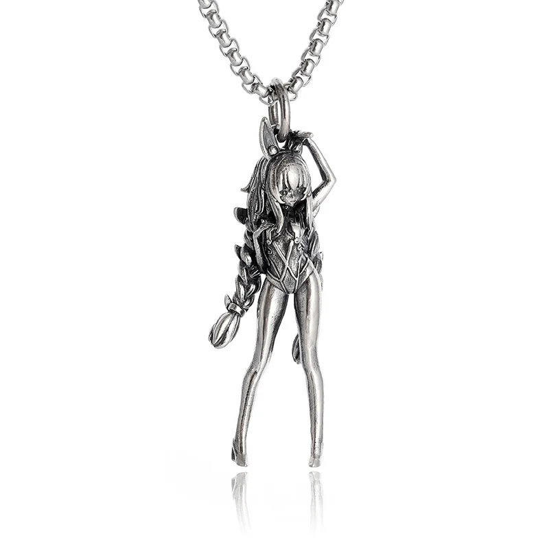 Fashion Cartoon Anime Cute Double Ponytail Girl Pendant Sexy Rabbit Goddess Necklace Men and Women Cosplay Jewelry Gift
Fashion Cartoon Anime Cute Double Ponytail Girl Pendant Sexy Rabbit Goddess Necklace Men and Women Cosplay Jewelry Gift