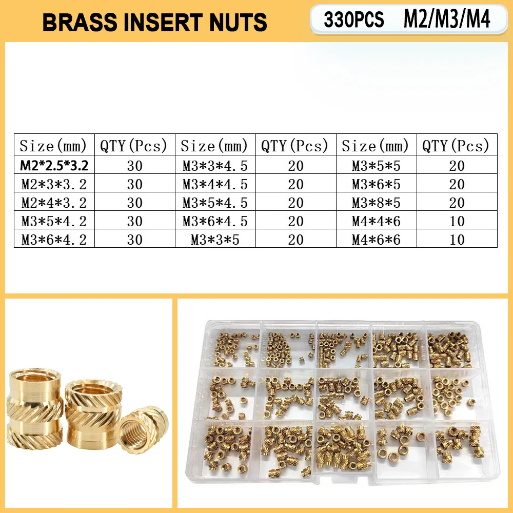 Латунные вставные гайки M2 M3 M4 M5 M6, медная вставка, термоплавкий 3D Печатный материал, вставка под горячее отверстие, стандартный комплект
Латунные вставные гайки M2 M3 M4 M5 M6, медная вставка, термоплавкий 3D Печатный материал, вставка под горячее отверстие, стандартный комплект