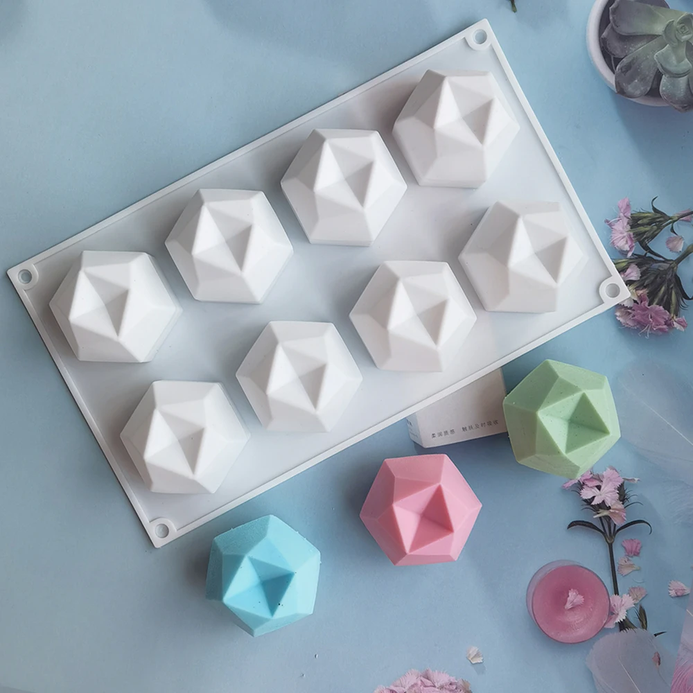 8-Hole Polygon Candles Silicone Mold 3D Aromatherapy Plaster Candle Hand-made Baking Chocolate Dessert Cake Mould Tool
8-Hole Polygon Candles Silicone Mold 3D Aromatherapy Plaster Candle Hand-made Baking Chocolate Dessert Cake Mould Tool