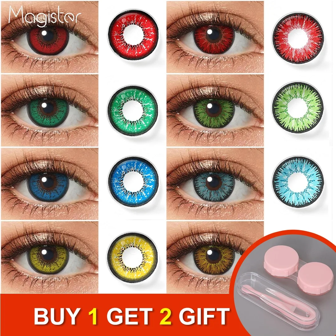 Цветные контактные линзы Magister для глаз 1 пара косплея год