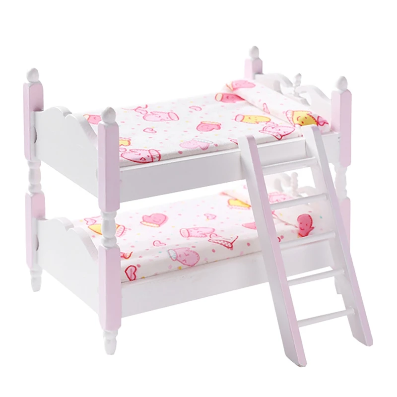 -1/12 Dollhouse Miniature Accessories Mini Wooden Bunk Bed Simulation Furniture Model For Doll House Decoration
-1/12 Dollhouse Miniature Accessories Mini Wooden Bunk Bed Simulation Furniture Model For Doll House Decoration