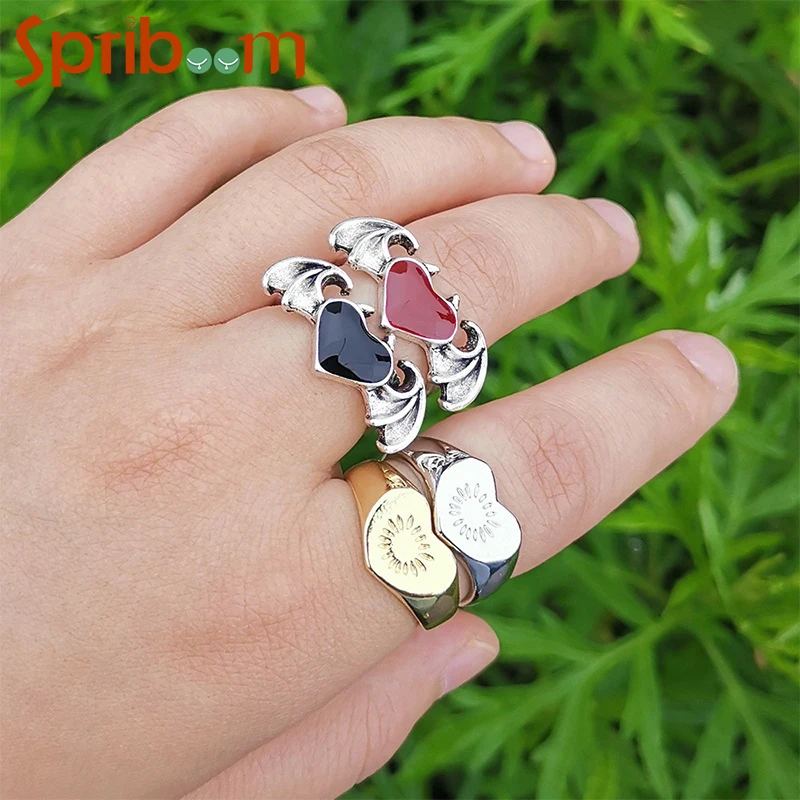 Vintage Wings Heart Rings for Women Girls Gold Silver Color Personality Ring Hip-Hop Metal Jewelry Finger Cool Accessories
Vintage Wings Heart Rings for Women Girls Gold Silver Color Personality Ring Hip-Hop Metal Jewelry Finger Cool Accessories