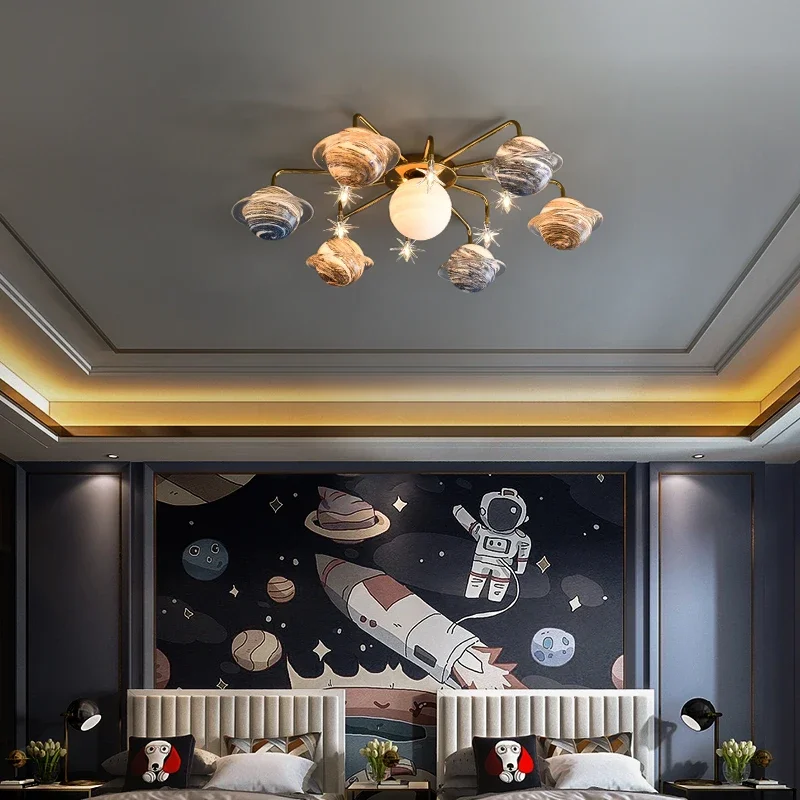 Children's Room Lamp Boy Creative and Slightly Luxury Net Red Star Ball Light Bedroom Chandelier
Children's Room Lamp Boy Creative and Slightly Luxury Net Red Star Ball Light Bedroom Chandelier