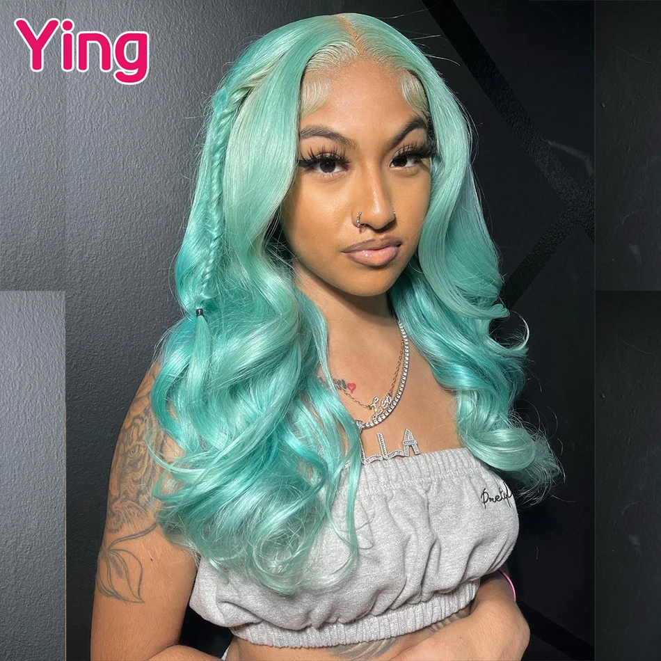 Ying Mint Green Colord 13x4 Body Wave Lace Front Wigs For Black Women Brazilian Remy 13x6 Transparent Lace Front Human Hair Wig
Ying Mint Green Colord 13x4 Body Wave Lace Front Wigs For Black Women Brazilian Remy 13x6 Transparent Lace Front Human Hair Wig