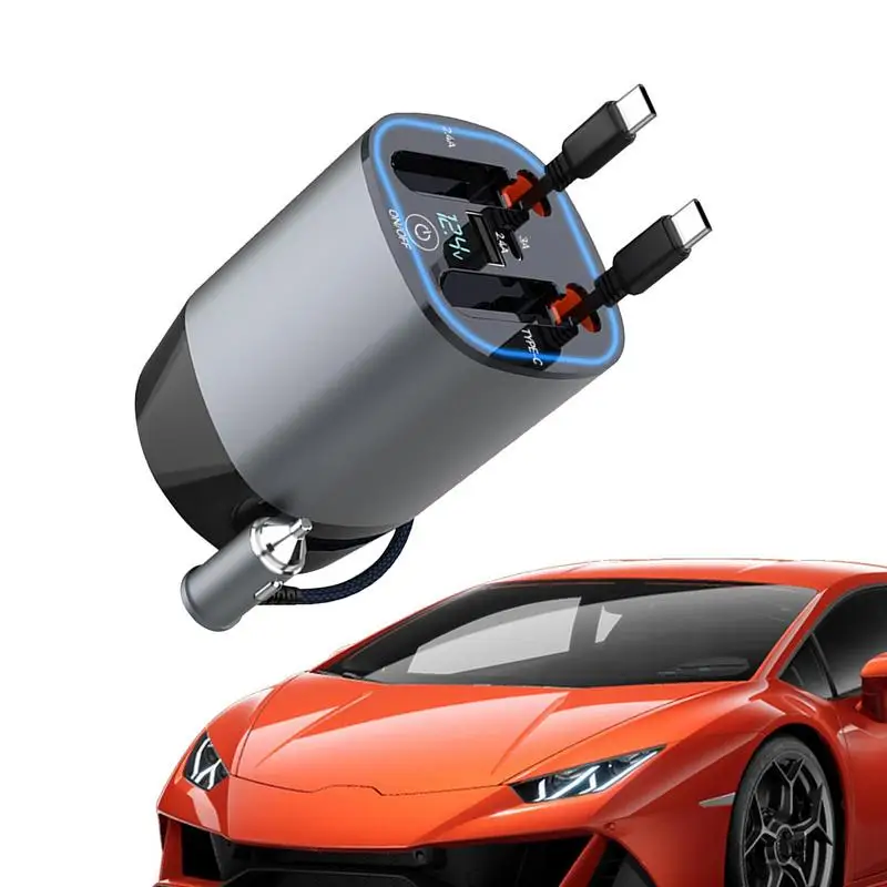 Fast Car Phone Charger 5 In 1 Car Phone Charger Adapter With Dual Retractable Cables Car Diffuser Car LED Lights Interior Car
Fast Car Phone Charger 5 In 1 Car Phone Charger Adapter With Dual Retractable Cables Car Diffuser Car LED Lights Interior Car