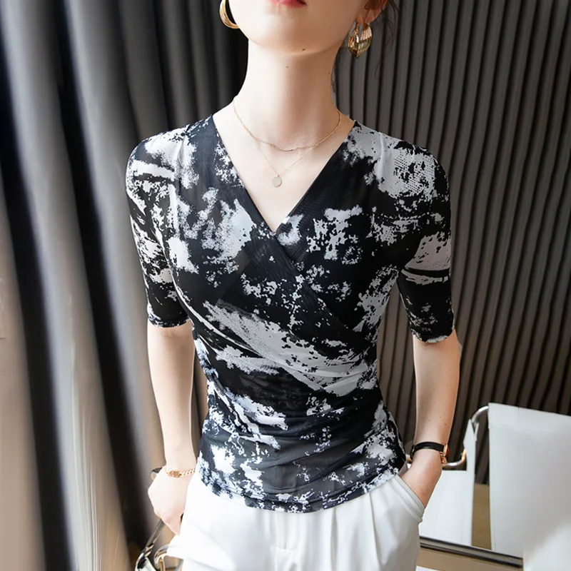 High Quality 2023 Women T-shirt Gauze Print Design Female Spring Summer Sexy Crop Tops Clothes Fashion Bodysuit Tees Y2k Goth
High Quality 2023 Women T-shirt Gauze Print Design Female Spring Summer Sexy Crop Tops Clothes Fashion Bodysuit Tees Y2k Goth
