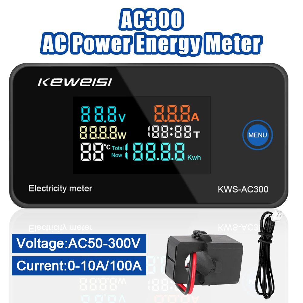 Temperature Display Wattmeter Power Energy Meter with Reset Function Digital LED AC 50-300V Voltmeter Ammeter 10A/100A
Temperature Display Wattmeter Power Energy Meter with Reset Function Digital LED AC 50-300V Voltmeter Ammeter 10A/100A
