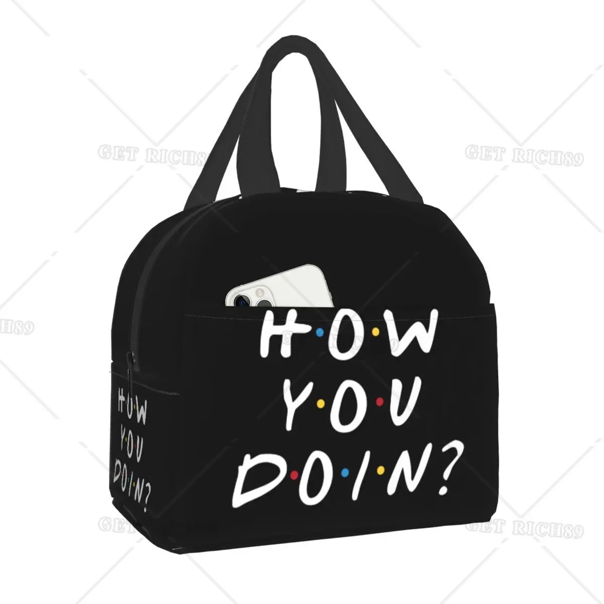 Friends TV Show Funny Quote Insulated Lunch Bag for Women Resuable How You Doin Thermal Cooler Lunch Box Beach Camping Travel 
Friends TV Show Funny Quote Insulated Lunch Bag for Women Resuable How You Doin Thermal Cooler Lunch Box Beach Camping Travel