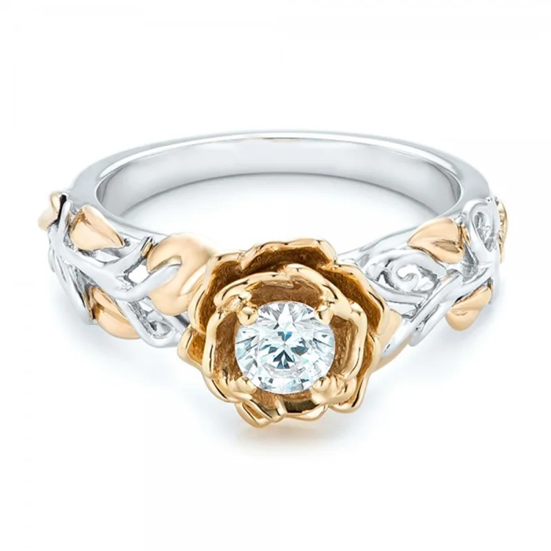 Milangirl Fashion Rose Gold /Silver Zircon Engagement Ring for Female Two-tone Flower Rhinestone Wedding Rings
Milangirl Fashion Rose Gold /Silver Zircon Engagement Ring for Female Two-tone Flower Rhinestone Wedding Rings