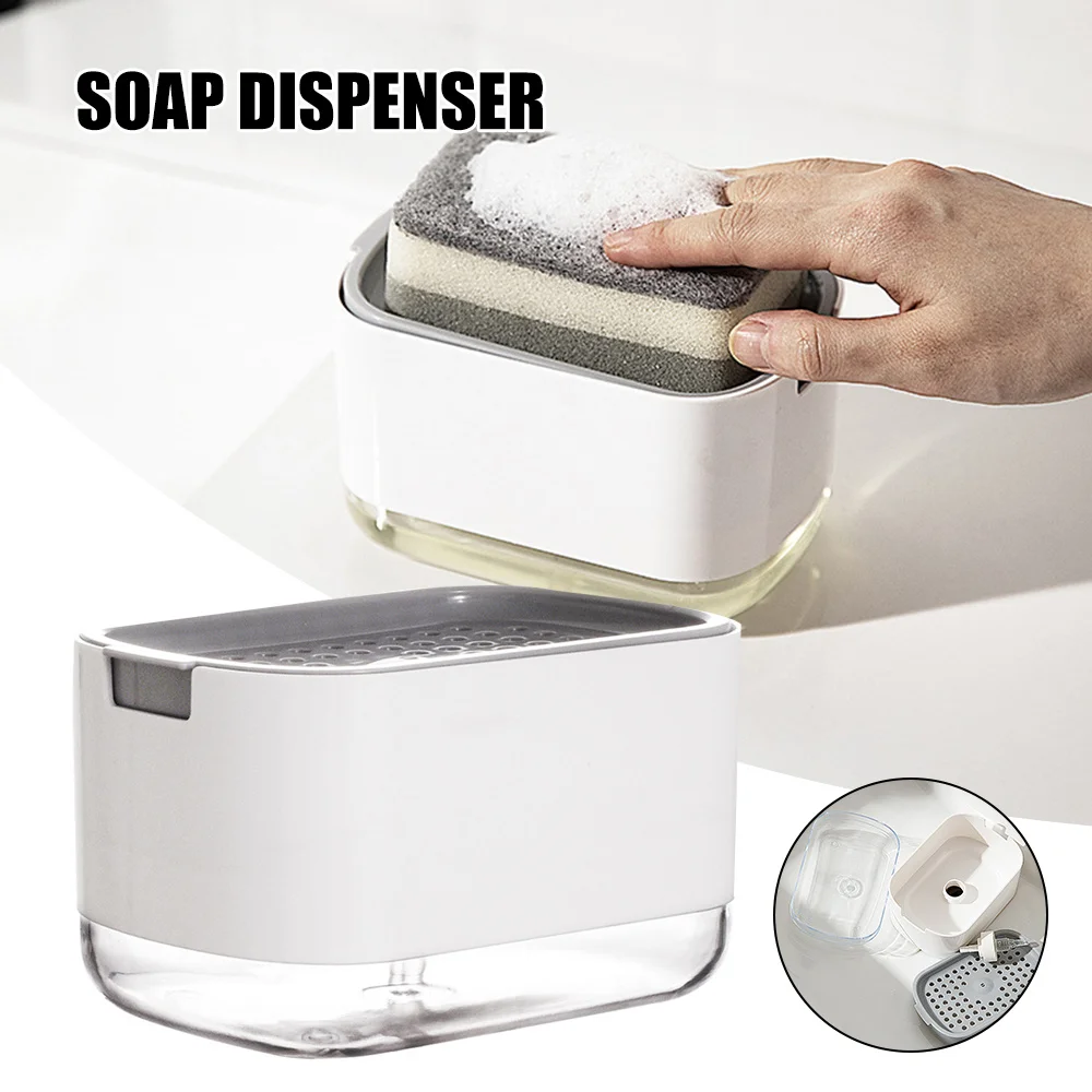 Automatic Soap Dispenser With Sponge Holder Manual Press Cleaning Liquid Pump Dispenser Container Bathroom Kitchen Accessories
Automatic Soap Dispenser With Sponge Holder Manual Press Cleaning Liquid Pump Dispenser Container Bathroom Kitchen Accessories