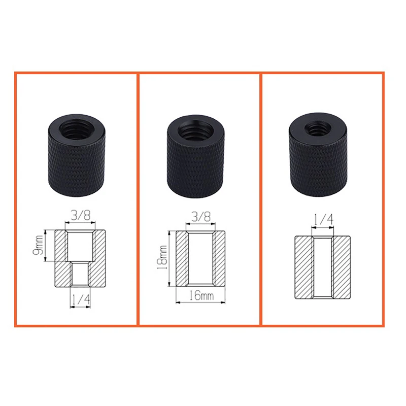 3/8" to 1/4" Male to Female Thread Screw Mount Adapter Tripod Plate Screw Mount
3/8" to 1/4" Male to Female Thread Screw Mount Adapter Tripod Plate Screw Mount