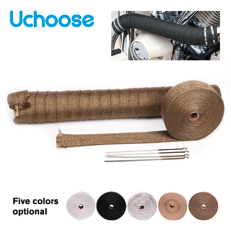 5M Roll Fiberglass Heat Shield Motorcycle Exhaust Thermal Tape Header Pipe Heat Wrap Protection with Stainless Ties Resistant
5M Roll Fiberglass Heat Shield Motorcycle Exhaust Thermal Tape Header Pipe Heat Wrap Protection with Stainless Ties Resistant