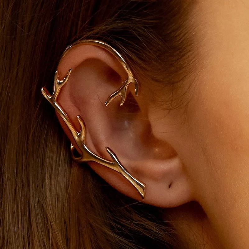 Creative Vintage Elk Antlers Ear Cuffs Earrings For Women Gothic Punk Jewelry Elf Ear Clip On Earrings Accessories
Creative Vintage Elk Antlers Ear Cuffs Earrings For Women Gothic Punk Jewelry Elf Ear Clip On Earrings Accessories