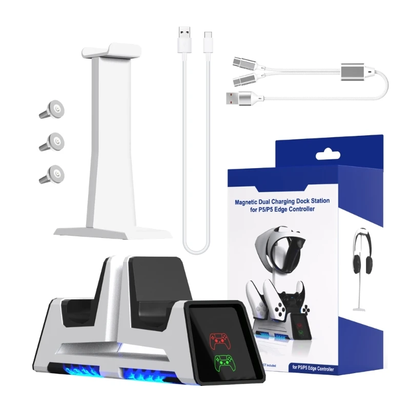 Earphone Display Stand for ps5 PS-VR2 Controller Charger Base with LED Indicator
Earphone Display Stand for ps5 PS-VR2 Controller Charger Base with LED Indicator