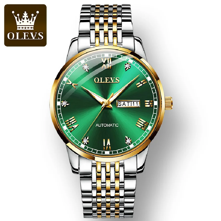 OLEVS Fashion Dual Calendar Full-automatic Watches for Men Waterproof Automatic Mechanical Stainless Steel Strap Men Wristwatch
OLEVS Fashion Dual Calendar Full-automatic Watches for Men Waterproof Automatic Mechanical Stainless Steel Strap Men Wristwatch