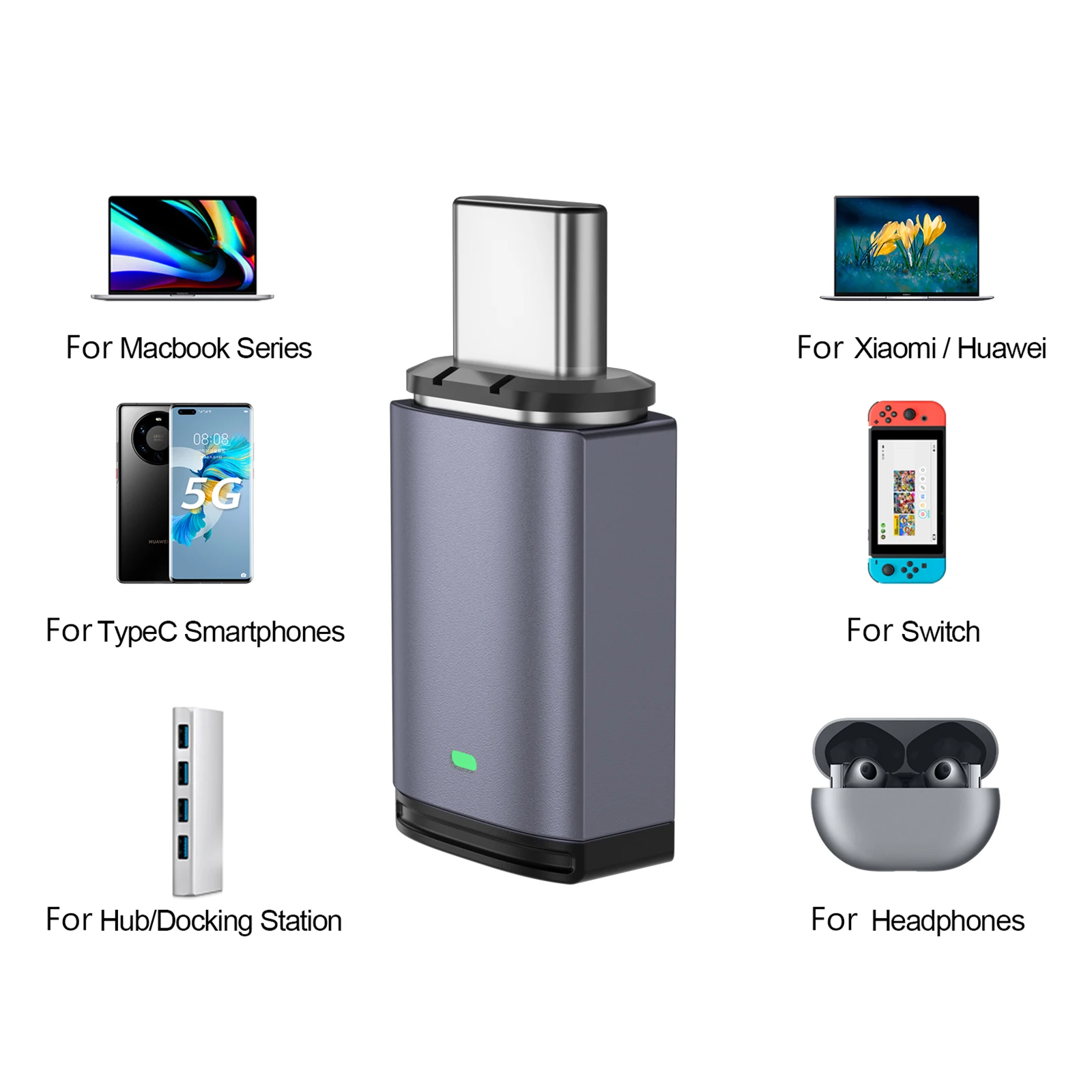 Прямоугольный/прямой Магнитный адаптер Pd100w портативный разъем для быстрой зарядки 11pin 480 Мбит/с передача данных для Macbook/type-c Телефона
Прямоугольный/прямой Магнитный адаптер Pd100w портативный разъем для быстрой зарядки 11pin 480 Мбит/с передача данных для Macbook/type-c Телефона