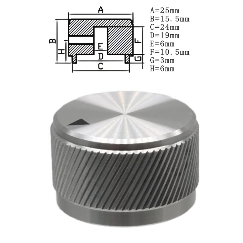 Ручка регулятора громкости из алюминия для электрогитары/баса
Ручка регулятора громкости из алюминия для электрогитары/баса