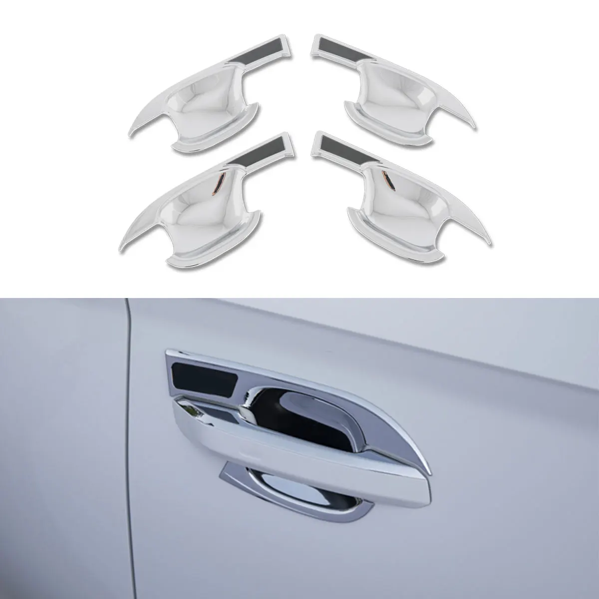 4X Chrome ABS Side Door Handle Bowl Cover Protector Trim For Audi A4 B9 A5 A4L 2017 2018 2019 2020
4X Chrome ABS Side Door Handle Bowl Cover Protector Trim For Audi A4 B9 A5 A4L 2017 2018 2019 2020