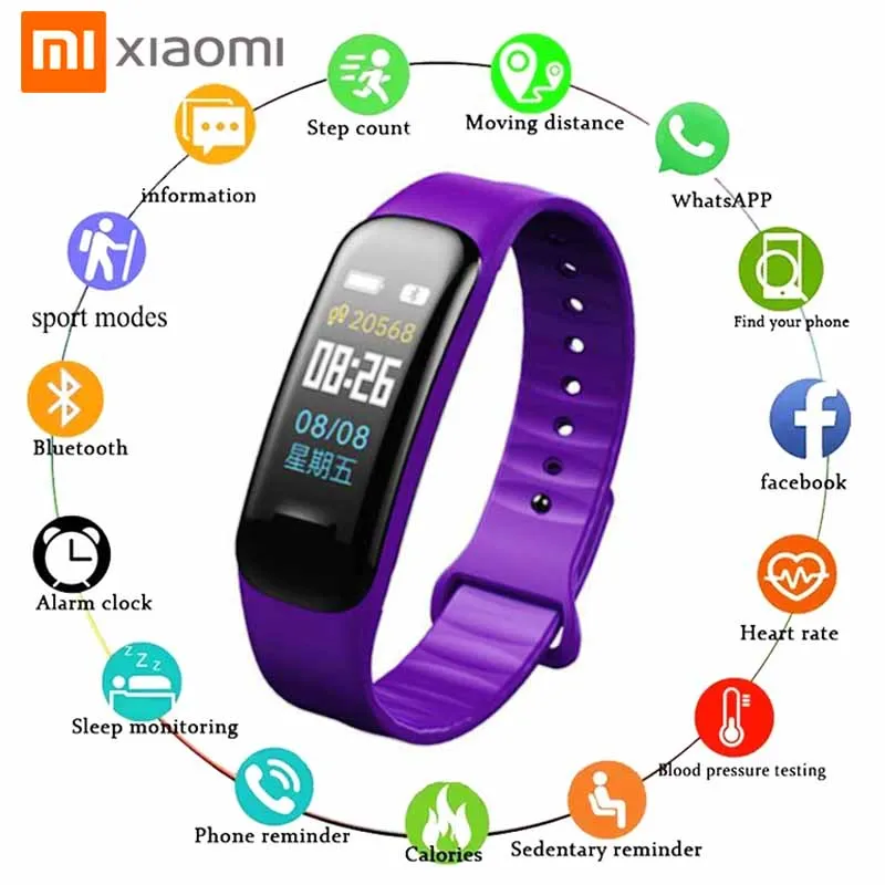XIAOMI C1plus Smart Watch Color Screen Sports Bracelet Pedometer Heart Rate Blood Pressure Measurement Men's Women's Bracelet
XIAOMI C1plus Smart Watch Color Screen Sports Bracelet Pedometer Heart Rate Blood Pressure Measurement Men's Women's Bracelet