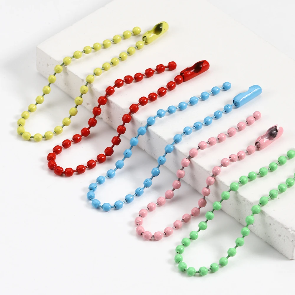 20Pcs Colored Ball Bead Chain Keychain Pendants Hanging Chain with Connector for DIY Jewelry Making Keyring Ornament Findings
20Pcs Colored Ball Bead Chain Keychain Pendants Hanging Chain with Connector for DIY Jewelry Making Keyring Ornament Findings