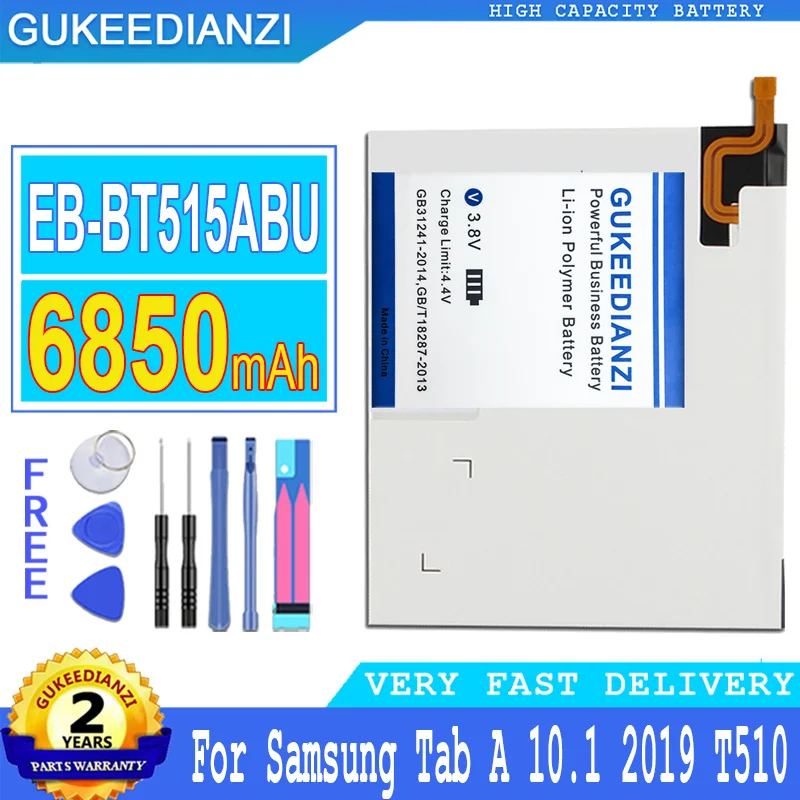 

Bateria 6850mAh High Capacity Battery EB-BT515ABU For Samsung Galaxy Tab A T510 T515 High Quality Battery