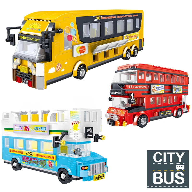 City Sightseeing Double Decker Bus Building Blocks Public Transport Figures Tour Car Vehicle Bricks Toys for Children Kids Gifts
City Sightseeing Double Decker Bus Building Blocks Public Transport Figures Tour Car Vehicle Bricks Toys for Children Kids Gifts