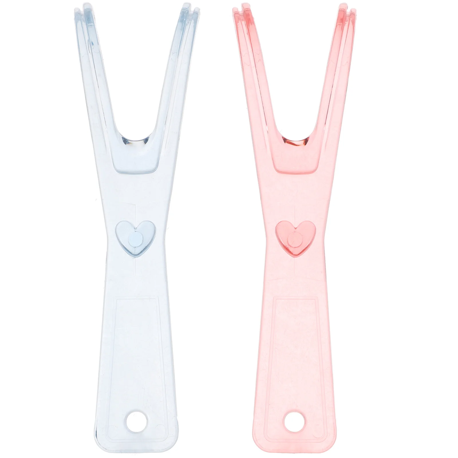 

2pcs Dental Floss Holders Dental Flosser Built-In Spool Flat Wire Dental Floss Replacement Racks (Pink + Blue)