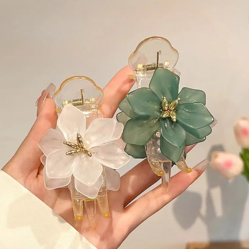 Green Off White Chinese Style Retro Matte Flower Hair Grab High Ponytail Grab Clip Exquisite Hairpin Hair Accessories AFS426
Green Off White Chinese Style Retro Matte Flower Hair Grab High Ponytail Grab Clip Exquisite Hairpin Hair Accessories AFS426