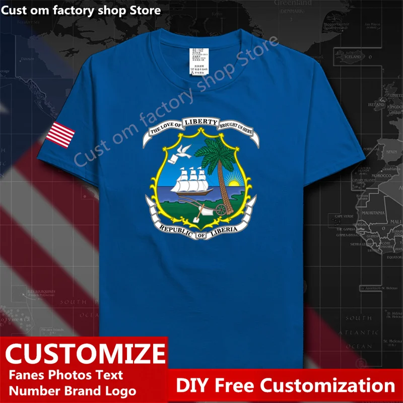 Liberia Liberian Country T shirt Custom Jersey Fans DIY Name Number LOGO Tshirt High Street Fashion Hip Hop Loose Casual T-shirt
Liberia Liberian Country T shirt Custom Jersey Fans DIY Name Number LOGO Tshirt High Street Fashion Hip Hop Loose Casual T-shirt