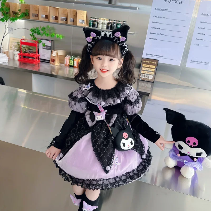 Sanrio kawaii glowing dress Kuromi anime cartoon autumn and winter new childrens Lolita princess dress Halloween gifts for kids
Sanrio kawaii glowing dress Kuromi anime cartoon autumn and winter new childrens Lolita princess dress Halloween gifts for kids