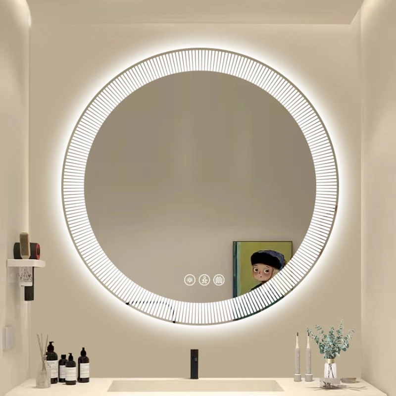 Dressing Crafts Round Mirrors Apartment Korean Led Shower Makeup Mirror Aesthetic Lighting Espelho Banheiro Home Decor SY50DM
Dressing Crafts Round Mirrors Apartment Korean Led Shower Makeup Mirror Aesthetic Lighting Espelho Banheiro Home Decor SY50DM