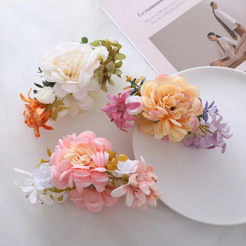 Fashion Bride Bridesmaid Fabric Art Flower Clasp Clip Girl Large Hairpin Shark Clip Hair Accessories
Fashion Bride Bridesmaid Fabric Art Flower Clasp Clip Girl Large Hairpin Shark Clip Hair Accessories