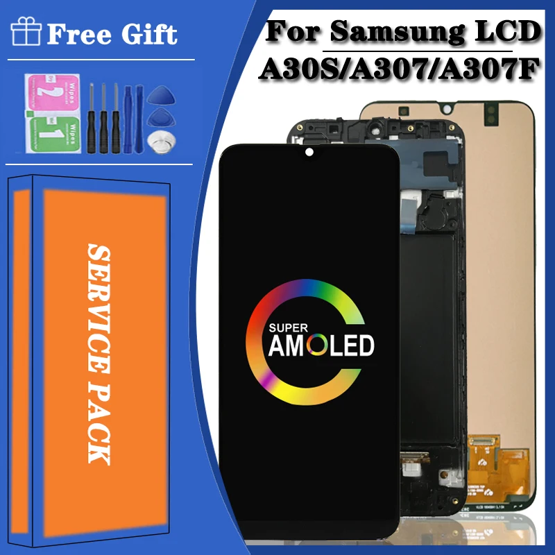 100% Super AMOLED A30S Display For Samsung Galaxy A30S A307F A307 A307FN LCD Touch Screen Digitizer Display Assembly Parts
100% Super AMOLED A30S Display For Samsung Galaxy A30S A307F A307 A307FN LCD Touch Screen Digitizer Display Assembly Parts