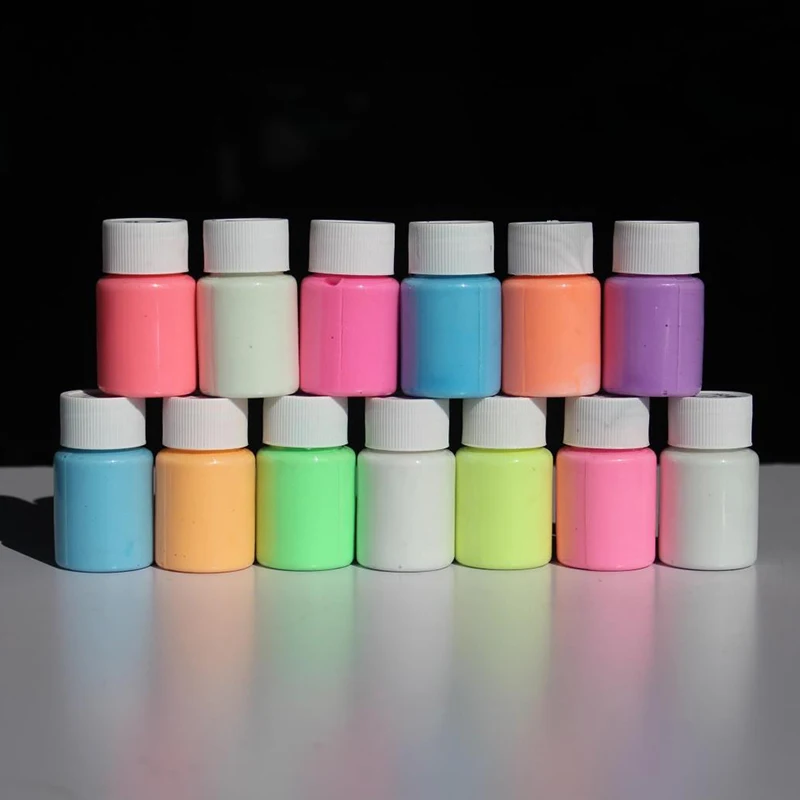 

20g Multicolr Luminous Paint Glow In The Dark Acrylic Temporary Tattoo Pigment Bright Fashion Party Body Decoration DIY Craft
