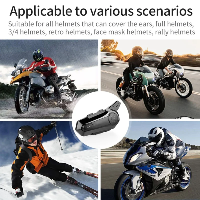 Motorcycle Helmet Headset Bluetooth 5.0 Intercom Interconnection Noise Reduction With Microphone Speaker
Motorcycle Helmet Headset Bluetooth 5.0 Intercom Interconnection Noise Reduction With Microphone Speaker