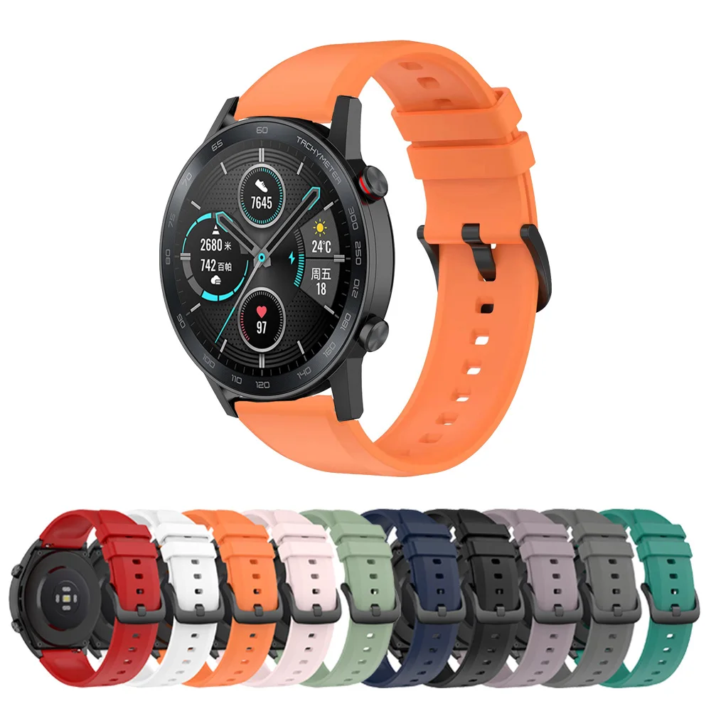 22mm Sport Watchband For Honor Magic 2 46mm Smart Watch Silicone Bracelet For Honor Magic/Huawei GT 2 GT 2E 2 Pro Replace Strap
22mm Sport Watchband For Honor Magic 2 46mm Smart Watch Silicone Bracelet For Honor Magic/Huawei GT 2 GT 2E 2 Pro Replace Strap