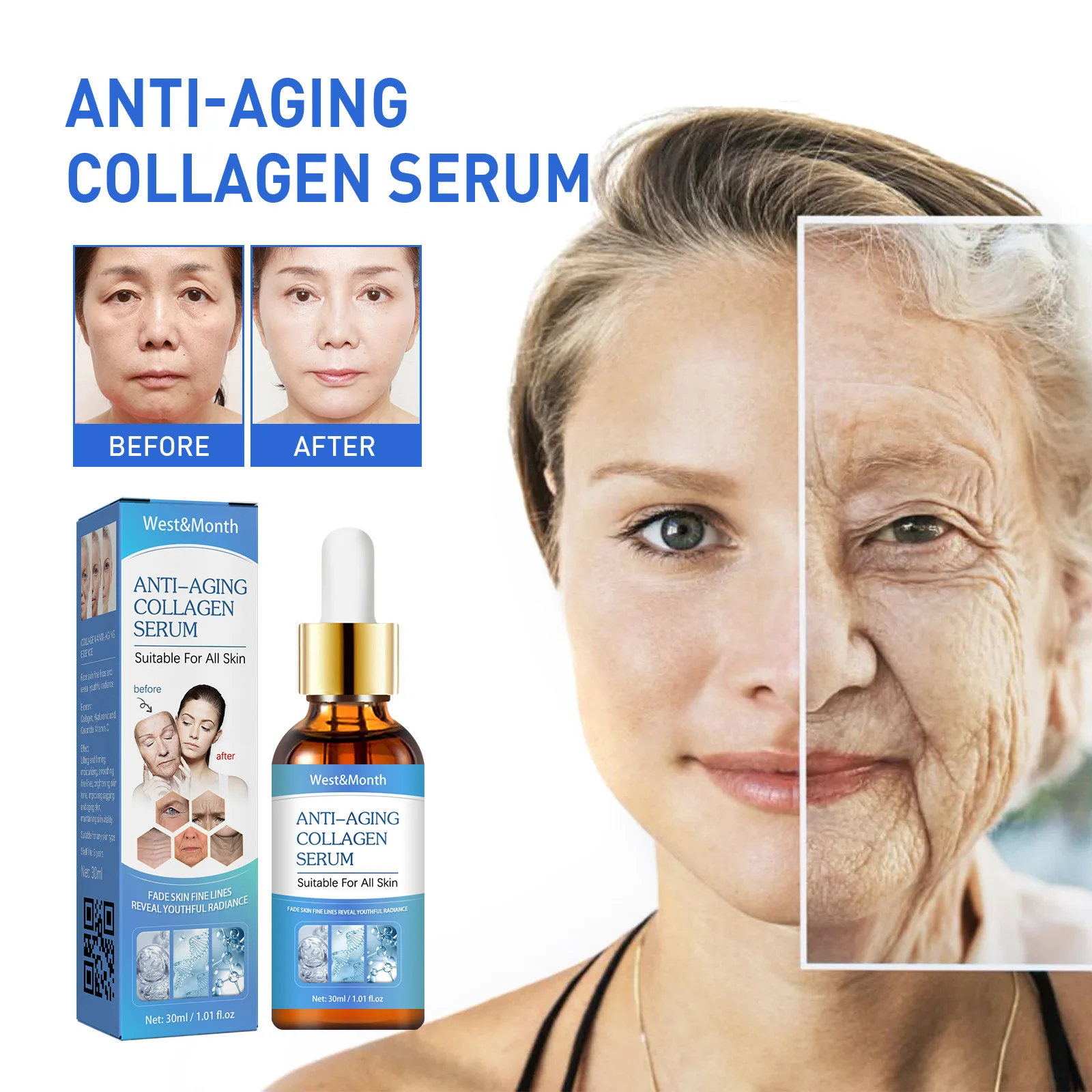 Anti Wrinkle Collagen Boost Face Serum Lifting Fine Lines Remover Anti-aging Liquid Whiten Brighten Facial Moisturizer Skin Care
Anti Wrinkle Collagen Boost Face Serum Lifting Fine Lines Remover Anti-aging Liquid Whiten Brighten Facial Moisturizer Skin Care