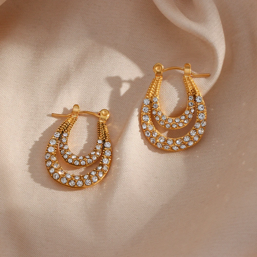 2022 New Stainless Steel Waterdrop Shape Double Layer 3A Zircon Stone 18K Gold Plated Earrings
2022 New Stainless Steel Waterdrop Shape Double Layer 3A Zircon Stone 18K Gold Plated Earrings