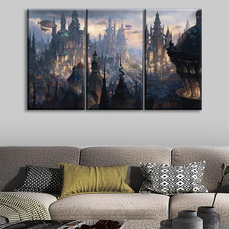 Wall Art Canvas Print Painting Home Decor 3 Pieces Steampunk Fantasy City Pictures Modular Magical Swamp Creatures Castle Poster
Wall Art Canvas Print Painting Home Decor 3 Pieces Steampunk Fantasy City Pictures Modular Magical Swamp Creatures Castle Poster