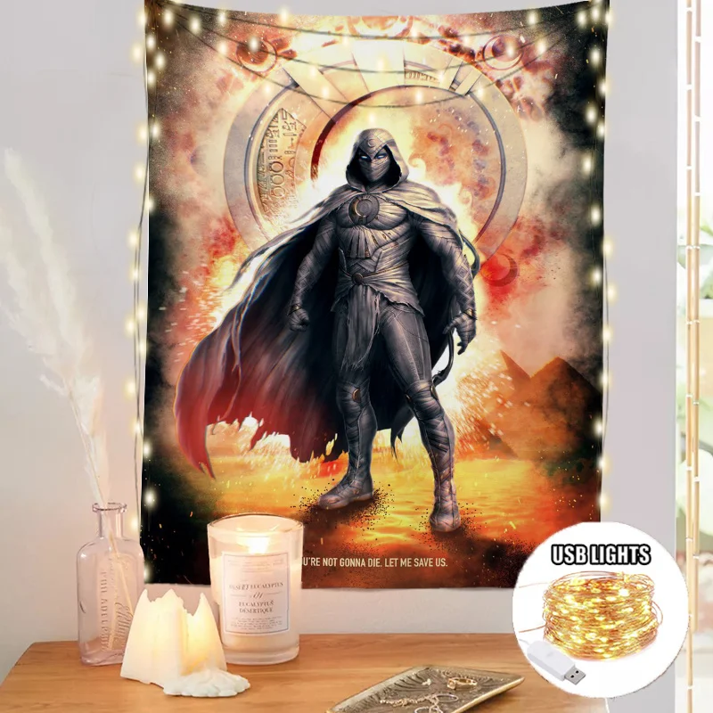 Marvel Moon Knight Inspirational Quotes Tapestry with Lights Aesthetic Spiderman Wall Handing for Kids Room Gifts Tapestries
Marvel Moon Knight Inspirational Quotes Tapestry with Lights Aesthetic Spiderman Wall Handing for Kids Room Gifts Tapestries
