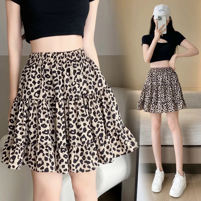 Fashionable Sexy Elastic Waist Leopard Print Skirt Flounced Skirt Pettiskirt Small Versatile Skirt
Fashionable Sexy Elastic Waist Leopard Print Skirt Flounced Skirt Pettiskirt Small Versatile Skirt
