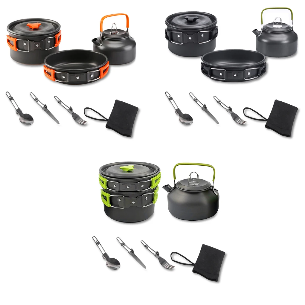 7PCS/Set Camping Cookware Outdoor Folding Cooking Kettle Pot Spoon Anti-scaled Backpacking Tableware Kitchen Green
7PCS/Set Camping Cookware Outdoor Folding Cooking Kettle Pot Spoon Anti-scaled Backpacking Tableware Kitchen Green