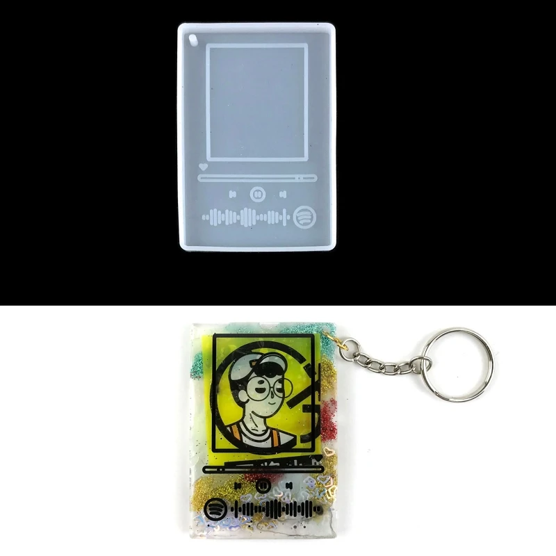 DIY Music Player Pattern Keychain Silicone Mold with Hole Handmade Keychain Pendant Resin Mould Bag Charms Jewelry Ornament Tool
DIY Music Player Pattern Keychain Silicone Mold with Hole Handmade Keychain Pendant Resin Mould Bag Charms Jewelry Ornament Tool