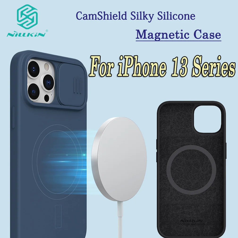 RYWER for IPhone 13 13 Pro Case NILLKIN CamShield Silky Magnetic Silicone Slide Camera Protection Cover for IPhone 13 Pro Max
RYWER for IPhone 13 13 Pro Case NILLKIN CamShield Silky Magnetic Silicone Slide Camera Protection Cover for IPhone 13 Pro Max
