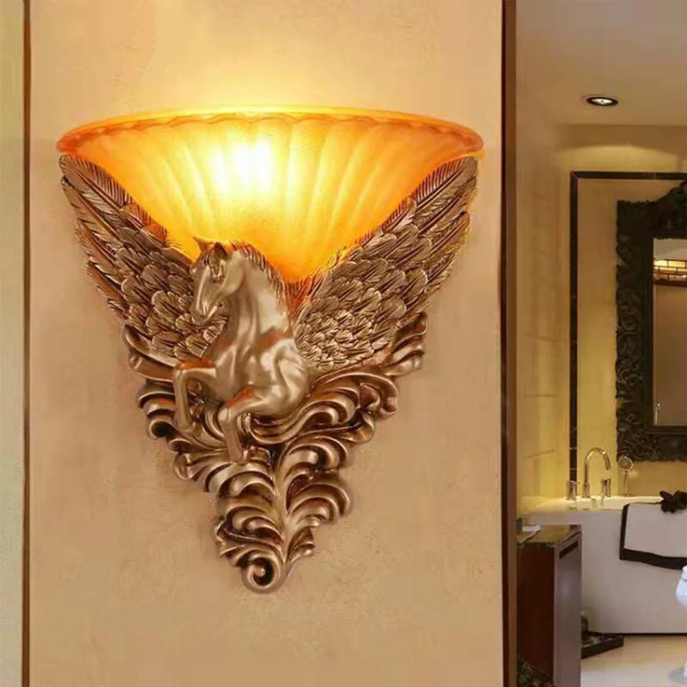 Resin Wall Lamp Pegasus Shape Retro European Living Room Wall Lamp Nordic Modern Home Bedroom Bedside Lamp Free Shipping
Resin Wall Lamp Pegasus Shape Retro European Living Room Wall Lamp Nordic Modern Home Bedroom Bedside Lamp Free Shipping