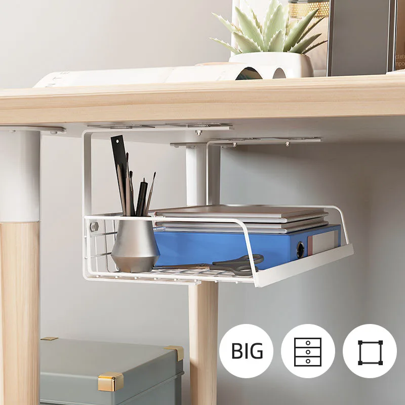 Under Table Storage Rack Multi-use Anti Rust Power Line Table Bottom Socket Holder Hanging Rack Home Office Desk Wire Organizer 
Under Table Storage Rack Multi-use Anti Rust Power Line Table Bottom Socket Holder Hanging Rack Home Office Desk Wire Organizer