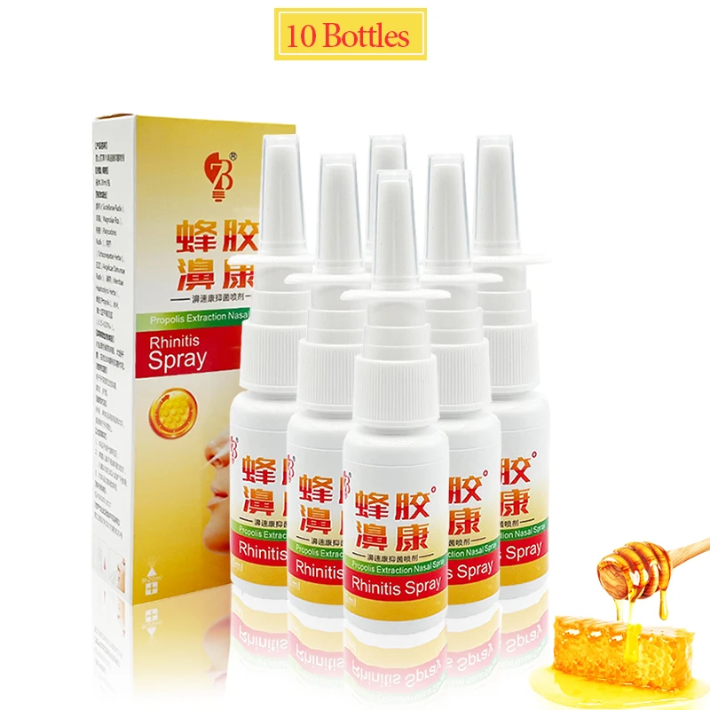 10Bottle 20ml Nasal Spray Chinese Traditional Medical Herb+Propolis Strong And Effective Treatment Chronic Rhinitis Sinusitis
10Bottle 20ml Nasal Spray Chinese Traditional Medical Herb+Propolis Strong And Effective Treatment Chronic Rhinitis Sinusitis