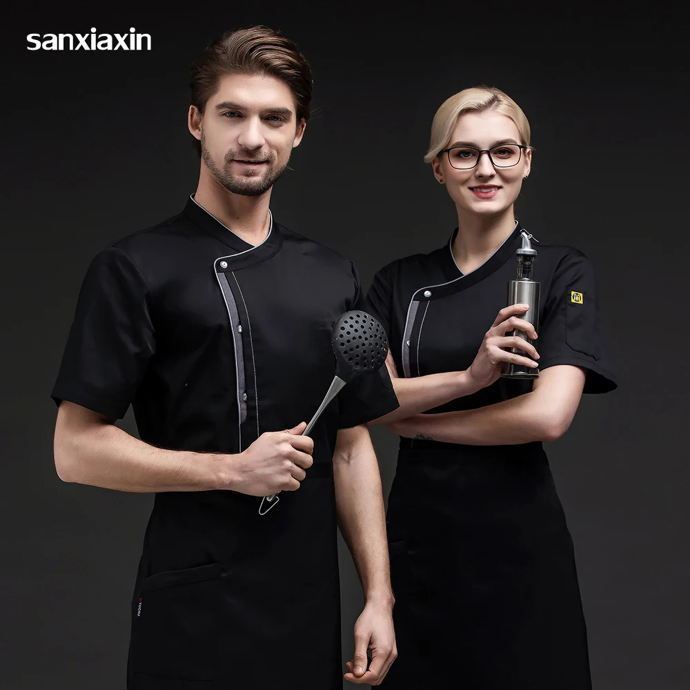 Celebrity Chef Fashion Design Hotel Restaurant Chef Jacket Men's Sushi Shop Work Uniform High-quality Cooking Service Chef Tops 
Celebrity Chef Fashion Design Hotel Restaurant Chef Jacket Men's Sushi Shop Work Uniform High-quality Cooking Service Chef Tops