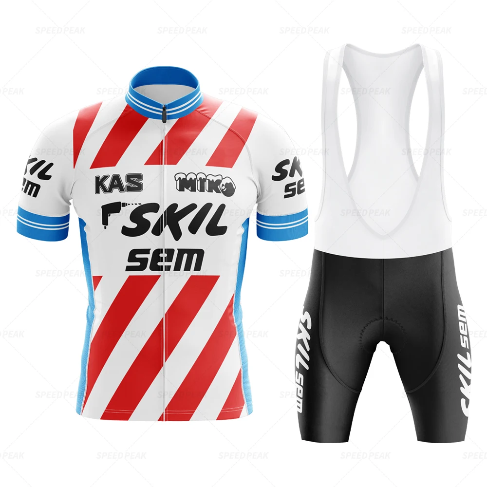 SKIL Retro Cycling Jersey Set Classical Bicycle Suit Bike Short Sleeve Men Bib Shorts Clothes Por Team Triathlon Men's Maillot
SKIL Retro Cycling Jersey Set Classical Bicycle Suit Bike Short Sleeve Men Bib Shorts Clothes Por Team Triathlon Men's Maillot