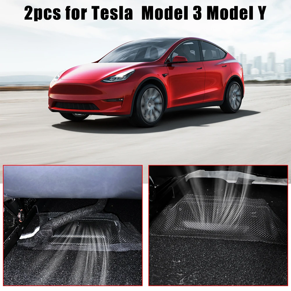 

Under Seat 1 Pair Vent Mesh Cover Conditioner For Tesla Model 3 Model Y Car Air Outlet Anti-Blocking